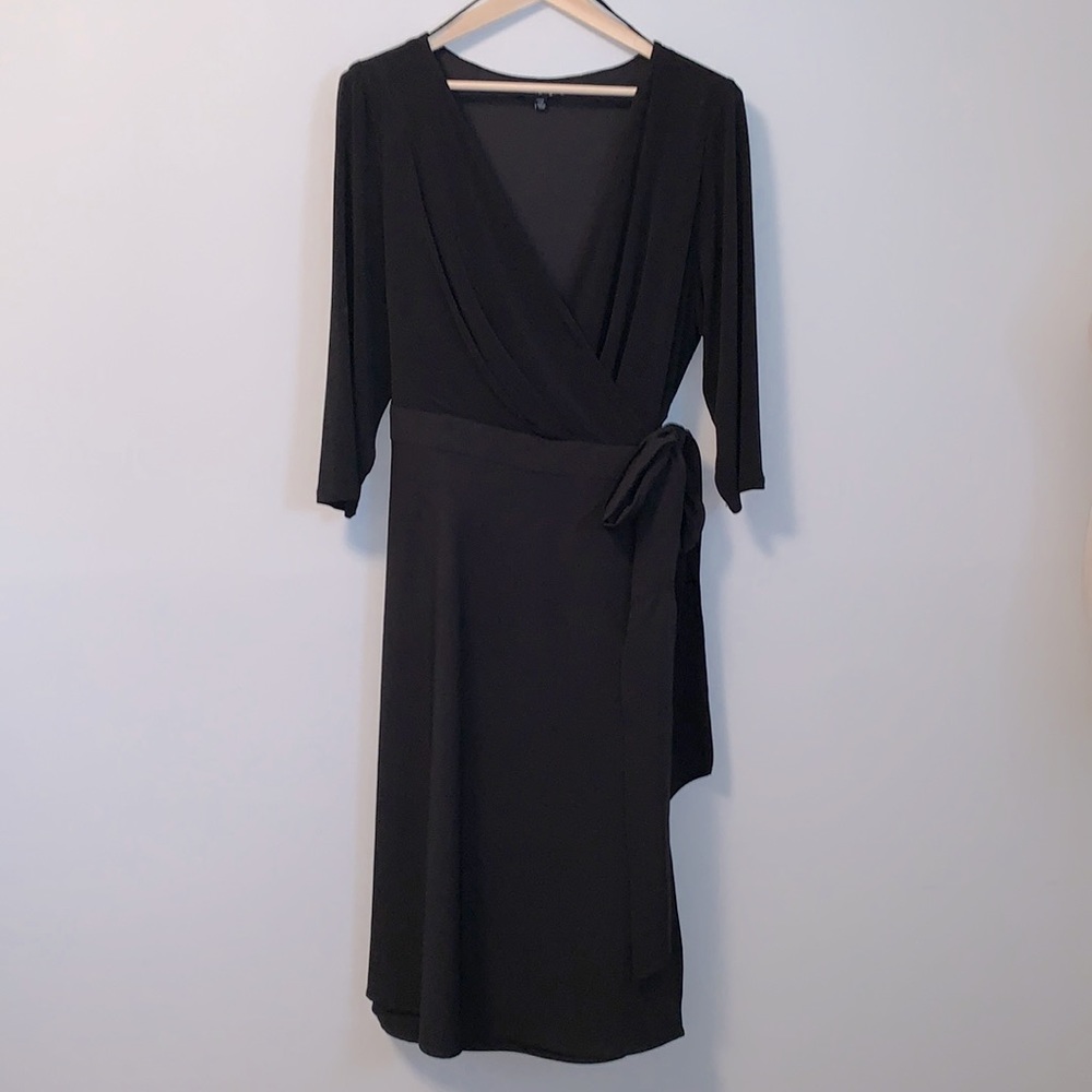 Classic Black Wrap Dress